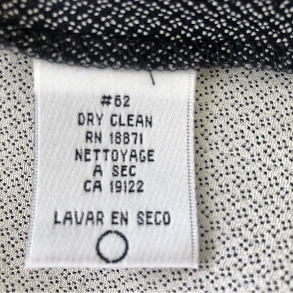 Vintage 90s A-Line Skirt Black w/ White Pin Dot Pattern JH Collectibles size 16 - Picture 15 of 16